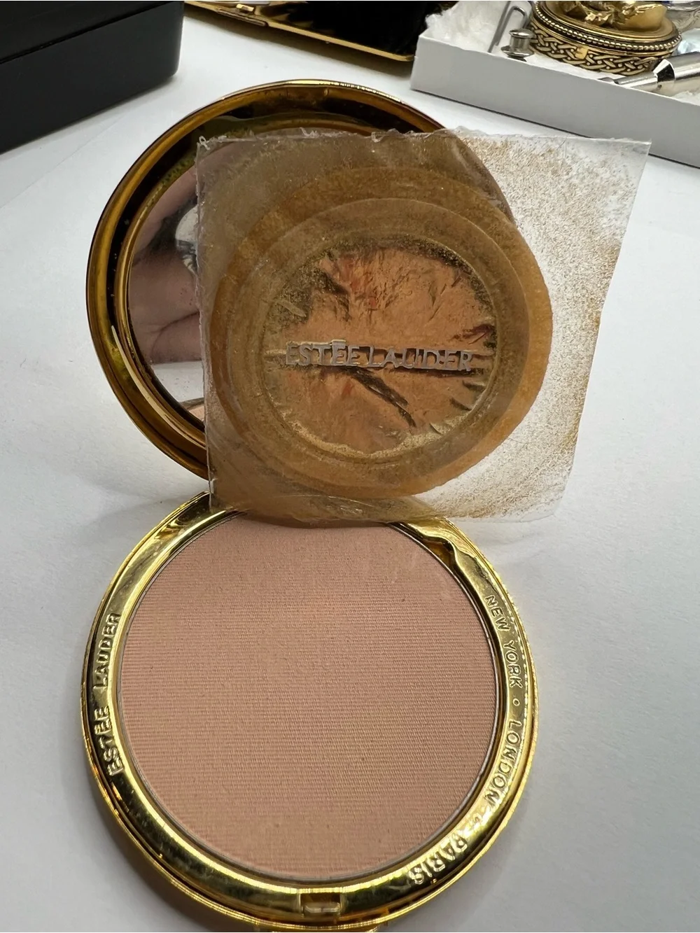 Gold Shell Compact Mirror by Estée Lauder